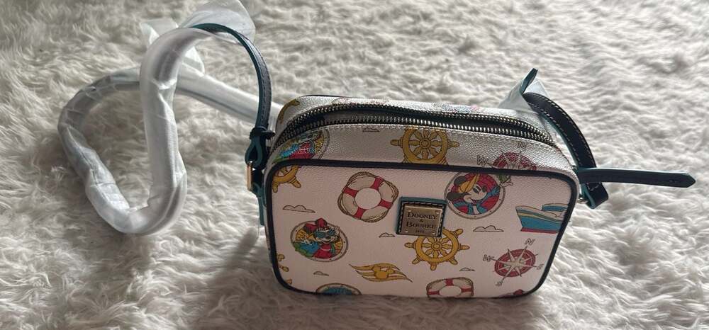 Dooney & Bourke Disney Cruise Line Mickey & Minnie Nautical Crossbody Camera Bag